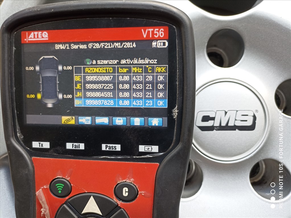 5x120 16" CMS C10 használt alufelni garnitúra +TPMS (BMW) 9. kép