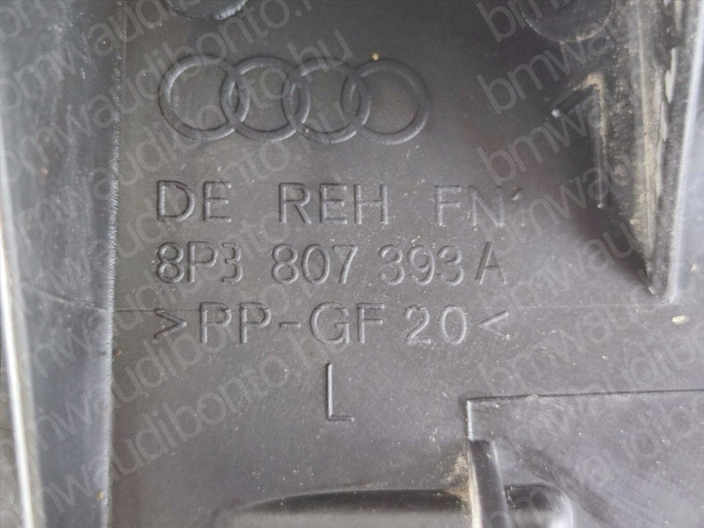 AUDI A3 Sportback (8PA) Bal hátsó lökhárító tartó (műanyag) (8P3807393A) 2. kép