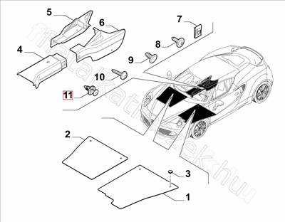 Küszöb patent - REGATA, GIULIA, PUNTO, GT, 146, TIPO - 51897485 -  - FIAT eredeti Eredeti új 51897485