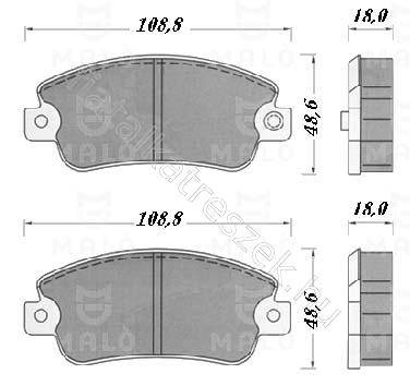 FÉKBETÉT ELSŐ SBS  UNO  20775/18 -  - AK.436/181 -  - Akron Utángyártott új 436/181