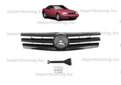 Mercedes SL R129 89-01 Fényes Fekete Hűtőrács