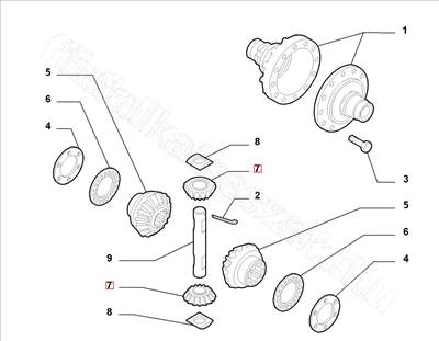 Bolygókerék - BRAVO - 55216620, 7783656 -  - FIAT eredeti Eredeti új 55216620