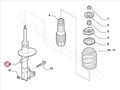 Lengéscsillapító első jobb 4X4 - PANDA - 51857330, 50710829 -  - FIAT eredeti Eredeti új 51857330