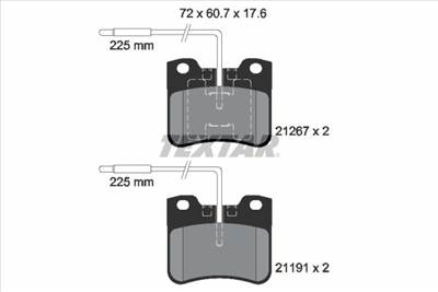 Fékbetét készlet TEXTAR 2126702 for CITROËN