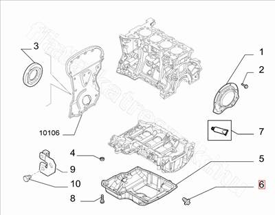 Olajleeresztő csavar           - TRANSIT, TX, GIULIA, WRANGLER, S80, SUNDANCE - 9659107280, 55224611 -  - FIAT eredeti Eredeti új 9659107280
