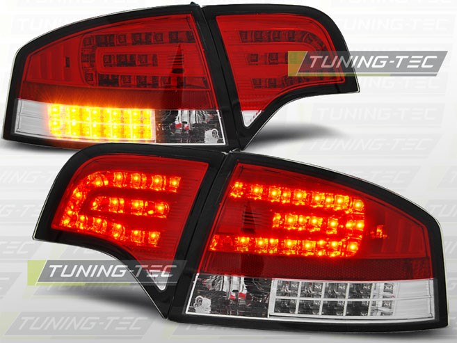 AUDI A4 B7 11.04-03.08 SEDAN RED WHITE LED  Tuning-Tec Hátsó Lámpa 1. kép