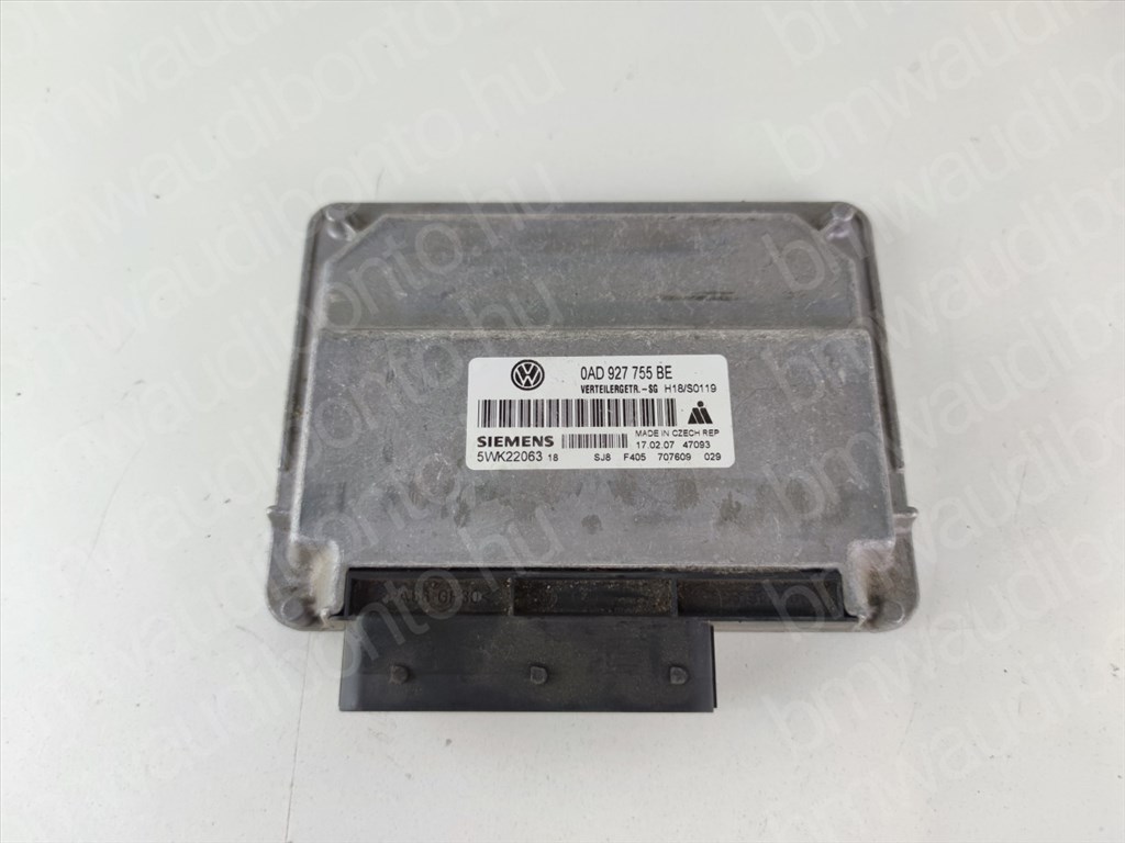 VOLKSWAGEN TOUAREG (7LA, 7L6, 7L7)  3.0 TDI Automataváltó vezérlőegység/modul (0AD927755BE) 1. kép