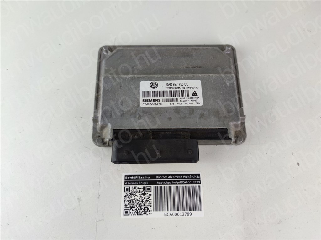 VOLKSWAGEN TOUAREG (7LA, 7L6, 7L7)  3.0 TDI Automataváltó vezérlőegység/modul (0AD927755BE) 3. kép