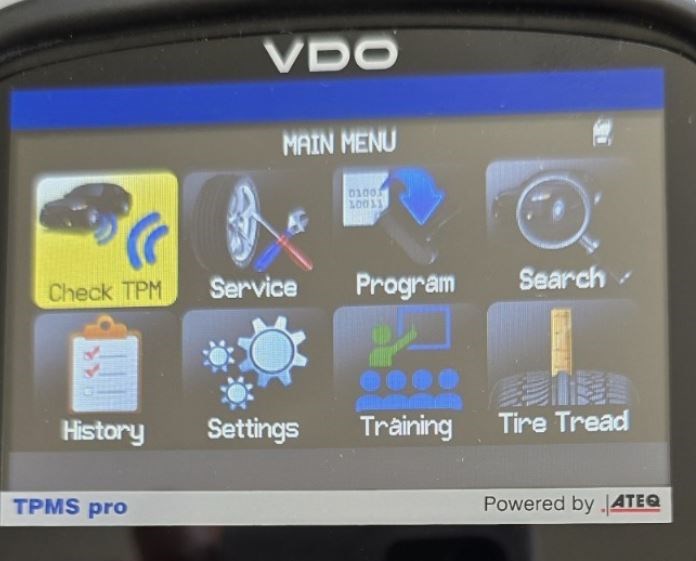 VDO TPMS Pro keréknyomás szenzor ellenőrző és programozó gép 3. kép