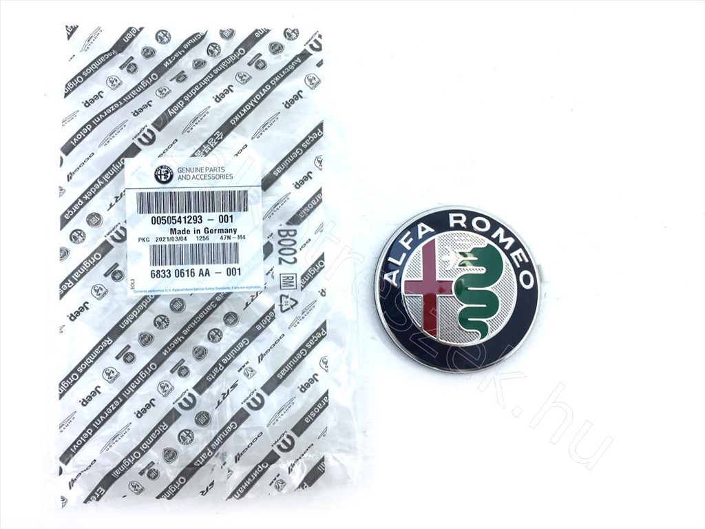 E. embléma - MITO, GIULIA, STELVIO, GIULIETTA, 4C - 50541293, 6000628267 -  - FIAT eredeti Eredeti új 50541293 2. kép