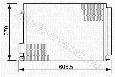 KONDENZÁTOR, KLÍMA - 500, KA, PANDA, YPSILON, 500L - 350203497000, BC497 -  - MAGNETI MARELLI Egyéb BC497