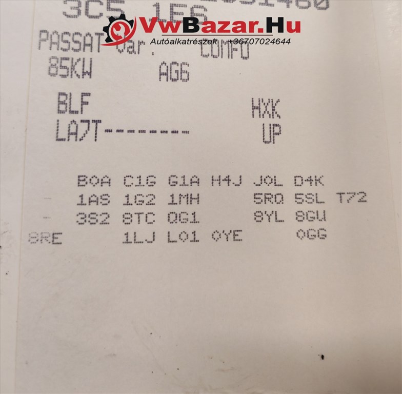 BLF motor Passat B6 motorblokk hengerfejjel BLF   2. kép