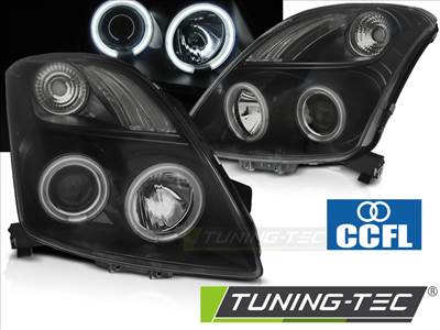 SUZUKI SWIFT 05.05-10 CCFL ANGEL EYES BLACK Tuning-Tec Fényszóró