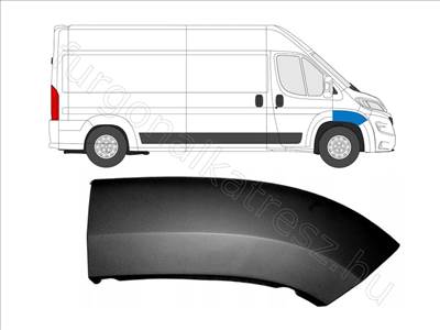 Jobb első sárvédő díszléc – Ducato, Boxer, Jumper (2017.12.09-) jobb első sárvédő szélesítés díszléc – AL91110, 735684318 – ALTOLINE utángyártott 735684318