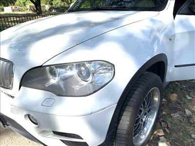 BMW X5 E70 sárvédő bal első lámpamosós Facelift LCI - Gyári - Alpinweiss 51657222995