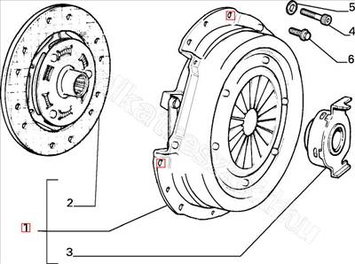 Kuplung készlet - FIORINO, DUNA, ELBA, UNO - 5888510, 71729217 -  - FIAT eredeti Eredeti új 5888510