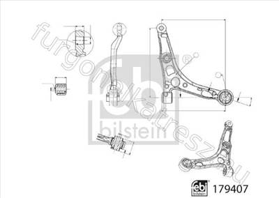 lengőkar, kerékfelfüggesztés - JUMPER, MOVANO, DUCATO, BOXER - 179407, FE179407 -  - FEBI BILSTEIN Egyéb FE179407