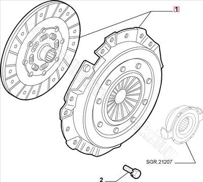 Kuplung szett - BRAVO, DELTA - 55209818 -  - FIAT eredeti Eredeti új 55209818