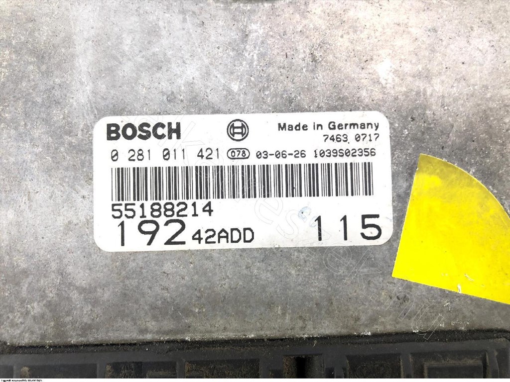 Motorvezérlő készlet - STILO - BO.55188214KIT, 0281011421 -  - Bontott Fiat  55188214KIT 2. kép