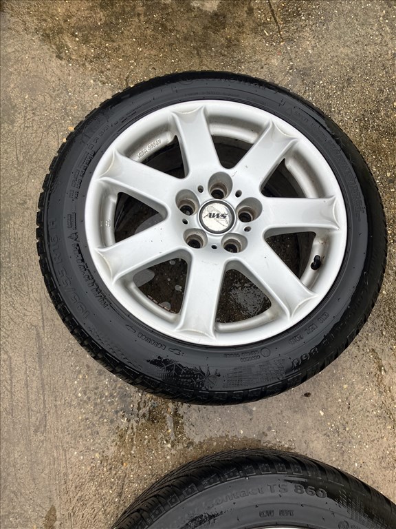  5x112 lyukosztású 16" alufelni, rajta 195/55  Continental és Fulda téli gumi  3. kép