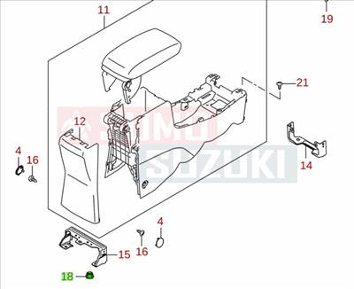 Középkonzol Kartámasz rögzítő anya 09159-06076