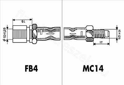 GUMIFÉKCSÖ HÁTSO - KÖZÉP    AKC!125 - 132, NIVA, TOSCANA, SPIDEREUROPA, 124, 1500 - AK.8019 -  - Akron Utángyártott új 8019