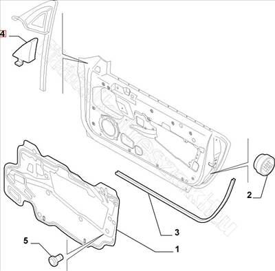 Belső tükör borítás jobb    - BRERA, SPIDER - 156066797, 156052317 -  - FIAT eredeti Eredeti új 156066797