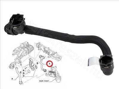 EGR hűtő cső 2.0 JTD - FREEMONT, DOBLO, GIULIETTA, 500X, DUCATO - 55269958, 55221369 -  - FIAT eredeti Eredeti új 55269958