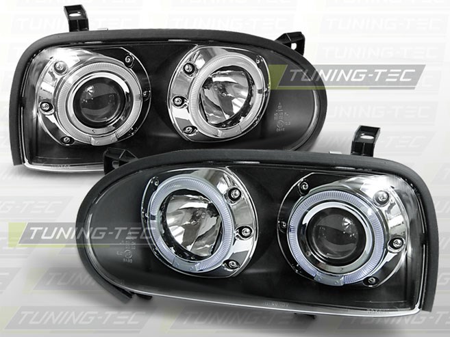 VW GOLF 3 09.91-08.97 ANGEL EYES BLACK Tuning-Tec Fényszóró 1. kép