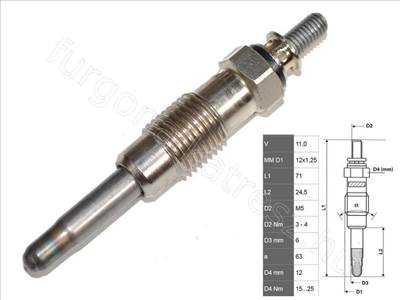 Izzító gyertya 1.9D/TD/2.1TD - CARO, ELBA, 190, TAGORA, PILOT, MAESTRO - FT82710, 4781356 -  - Fastoriginal Utángyártott új 4781356
