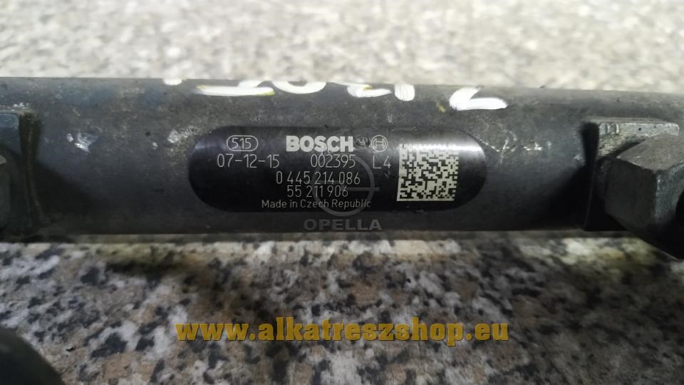 Opel Corsa C, Corsa D, Meriva A, Combo C, Combo D Z13DTJ 1.3 CDTI közös nyomóscső 0445214086, 55211906 2. kép