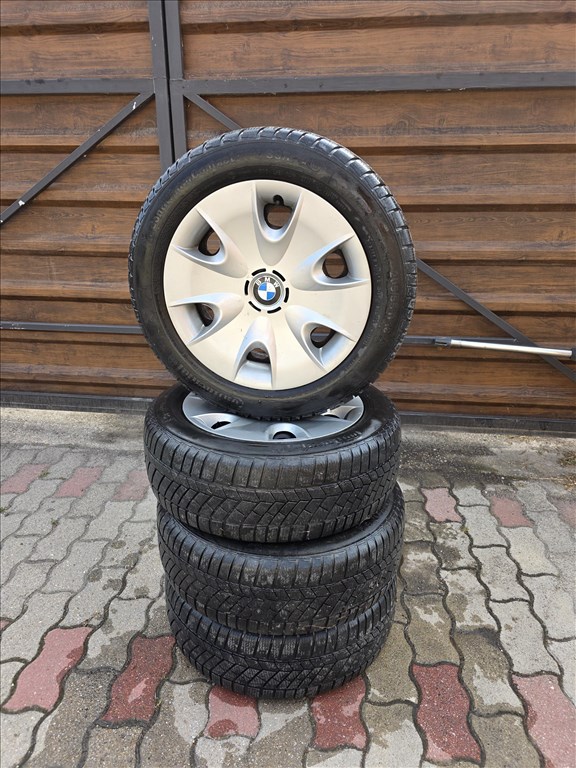  5x112 16 colos lemezfelni, rajta Continentel ContiWinterContact TS830P SSR RSC 205/55 1. kép