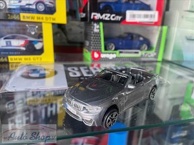 BURAGO BMW M4 Cabrio - 1:43 1/43 Szürke modellautó modell autó Minőségi termék
