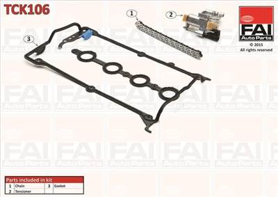 vezérműlánc készlet FAI AUTOPARTS TCK106 for VAG, AUDI, SEAT, VW