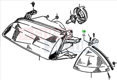 Suzuki Swift 1992-2004 fényszóró tartó patent 36119-80E00