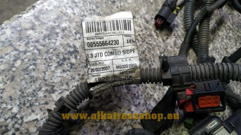 Opel Corsa C, Corsa D, Meriva A, Combo C, Combo D Z13DTJ 1.3 CDTI motor kábelköteg 555664230  2. kép