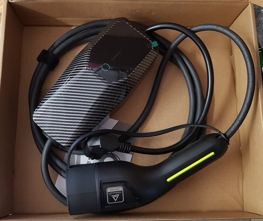 Eladó új 4m EVSE EV töltő Type 2 1 fázis (3, 6kw) 6-16A EU dugó elektromos járműhöz 2. kép