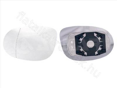 TÜKÖR ÜVEG, KÜLSŐ VISSZAPILLANTÓ - CROMA, DELTA, YPSILON - 6401533, ALK6401533 -  - ALKAR Egyéb ALK6401533