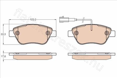 FÉKBETÉT KÉSZLET, TÁRCSAFÉK - FIORINO, MUSA, MITO, GRANDE, STILO, 500 - GDB1654, GDB1654 -  - TRW Egyéb GDB1654