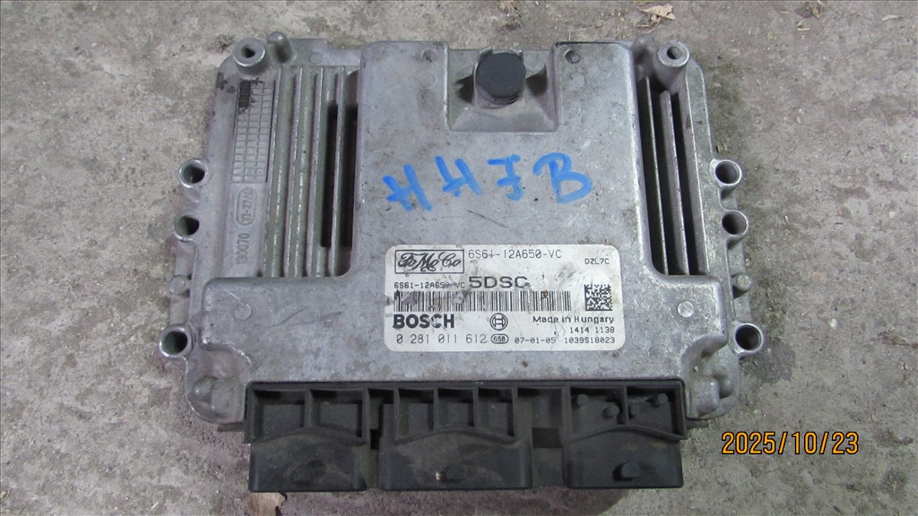 Ford Fusion 2009 1.6D HHJB motorvezérlő  6s6112a650vc 1. kép