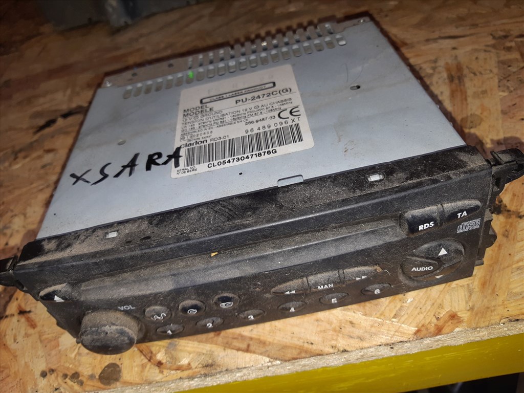 Citroen Xsara 97-05 Rádiós CD Lejátszó 96 489 096 XT 1. kép