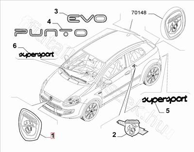 Embléma -  - 735521148 -  - FIAT eredeti Eredeti új 735521148