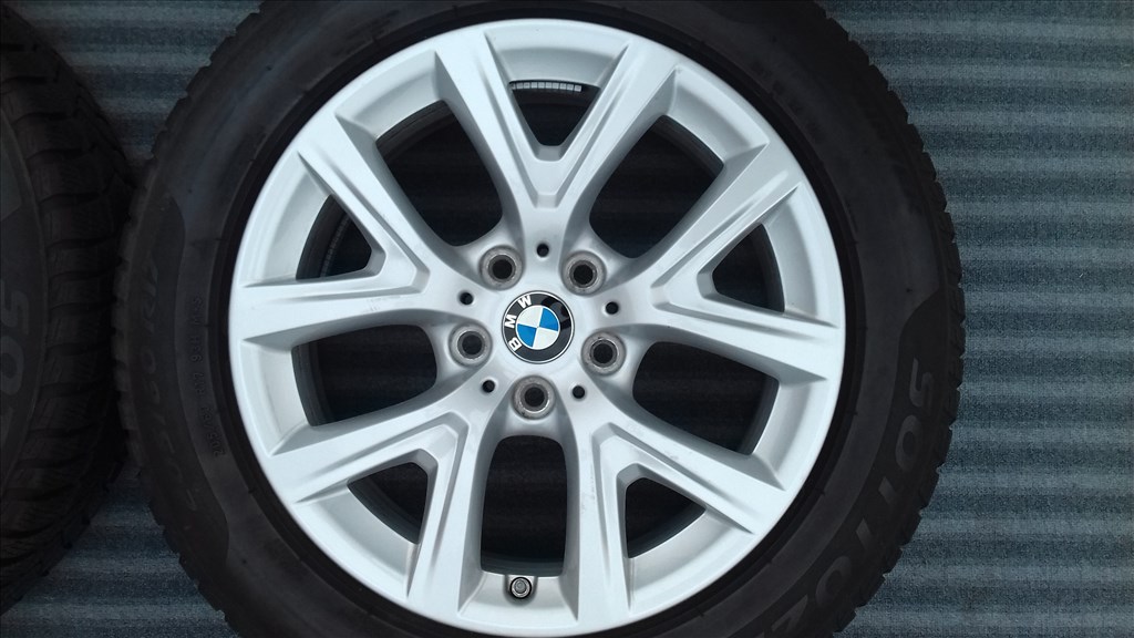  5x112 osztású 17" újszerű (gyári felni) BMW X1 X2 alufelni + TPMS rajta 205/60 Pirelli téli gumi 3. kép
