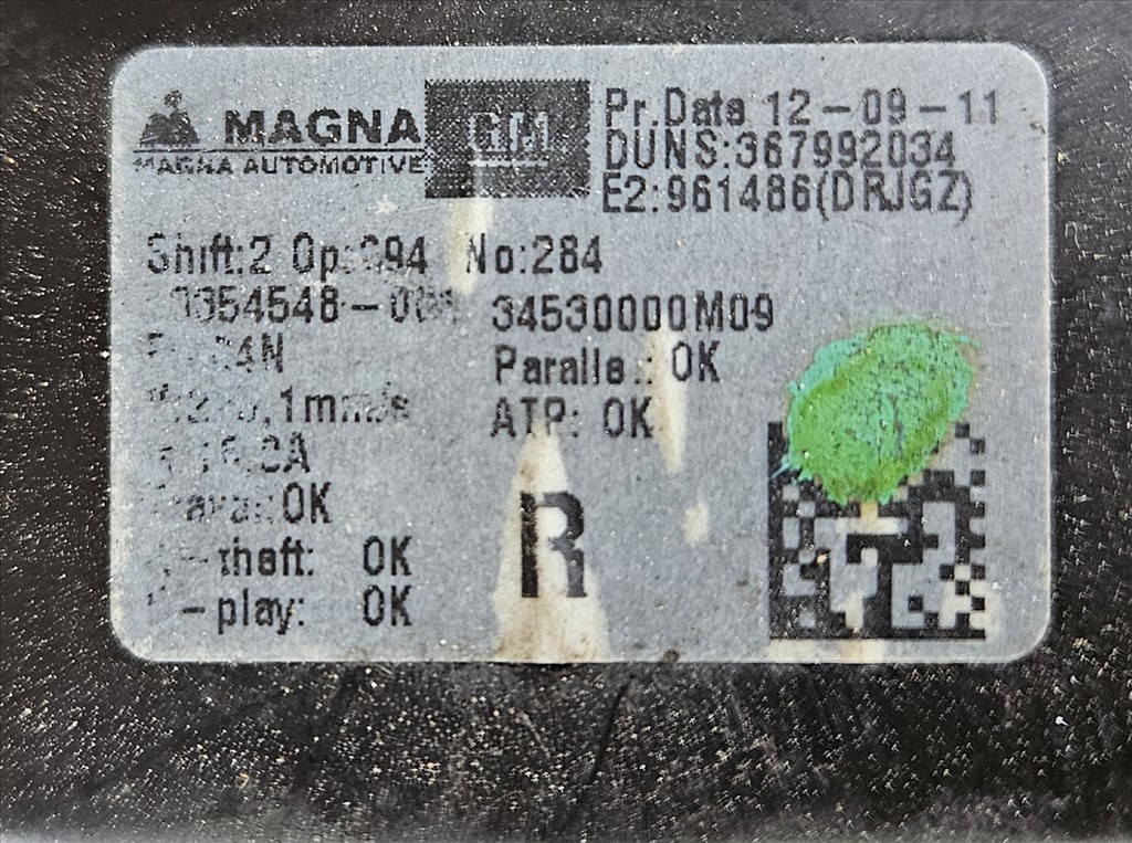 Opel Meriva B 1.4 Turbo Jobb első ablakemelő  5. kép