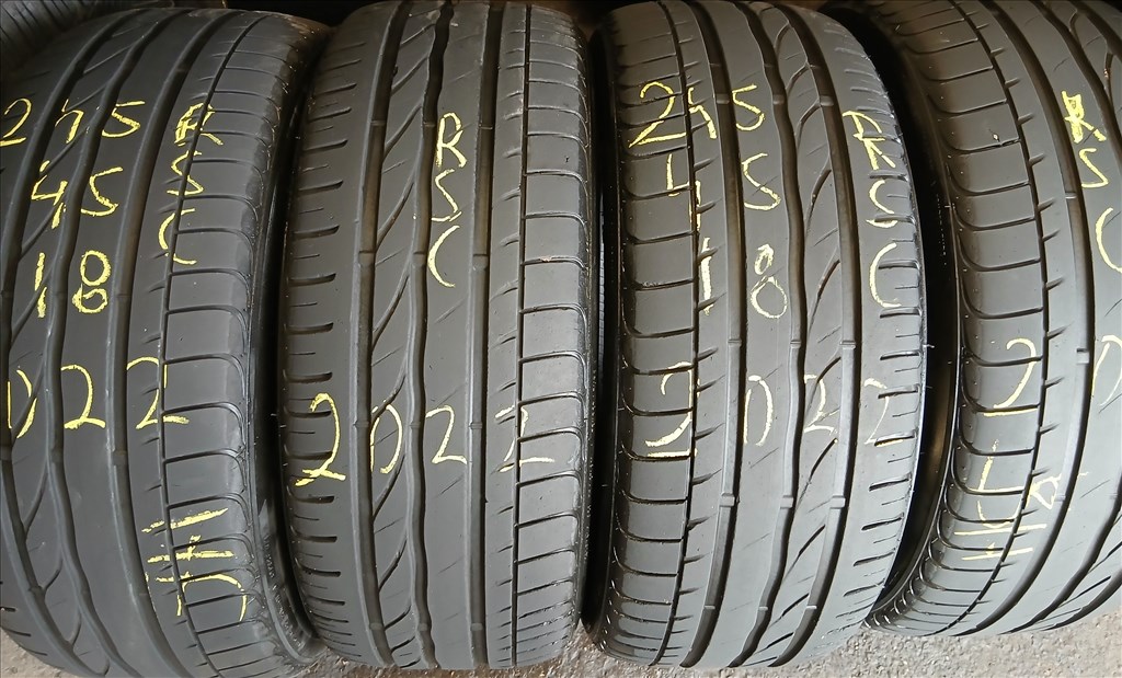  245/45R18" használt Bridgestone RSC 2022 5mm nyári gumi garnitúra 1. kép