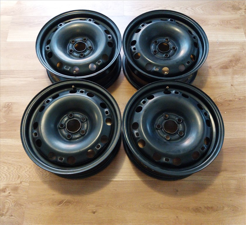 5x100 15" SKODA/VW gyári használt lemezfelni garnitúra 3. kép