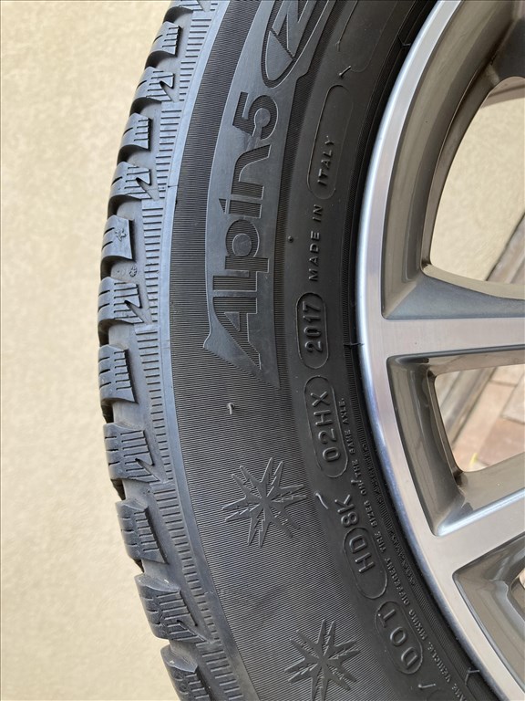  225/5517" használt Michelin Alpin5 téli gumi 4db 4. kép