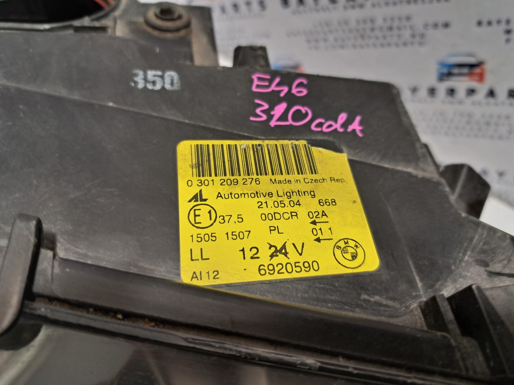 BMW E46 coupe cabrio facelift gyári xenon lámpa fényszóró - foglalkozós 3. kép
