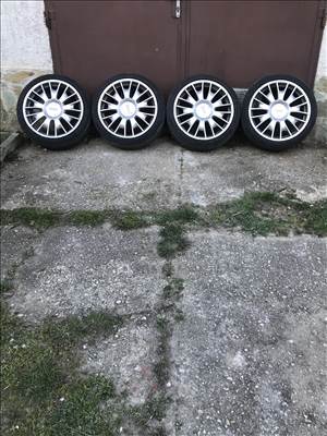  5x112 lyukosztású 18" használt BBS alufelni, rajta használt gumi 