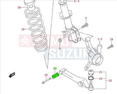 Suzuki WR+ első lengőkar hátsó szilent 45261-77A10